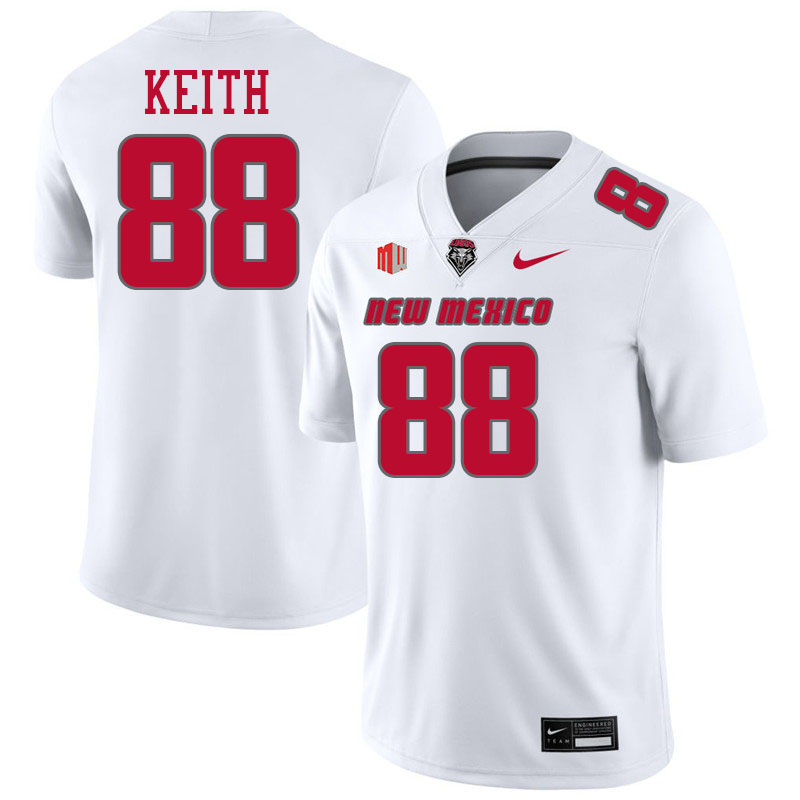 New Mexico Lobos #88 Cade Keith College Football Jerseys,Uniforms-White